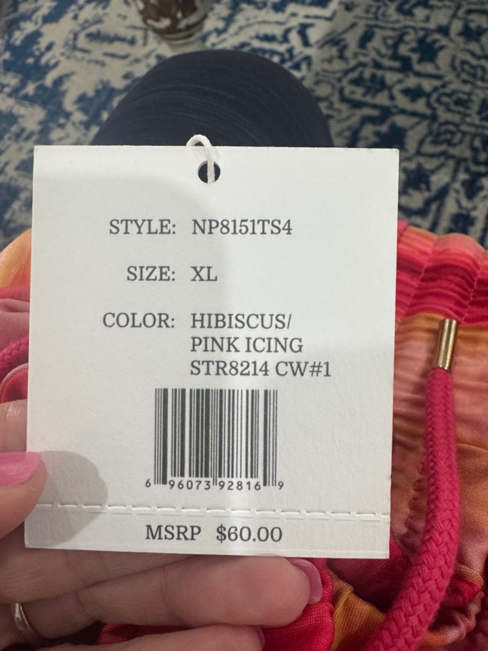 Zac & Rachel Hibiscus Pink Wide Leg Pants XL Resort Vacation NWT - Picture 6 of 7